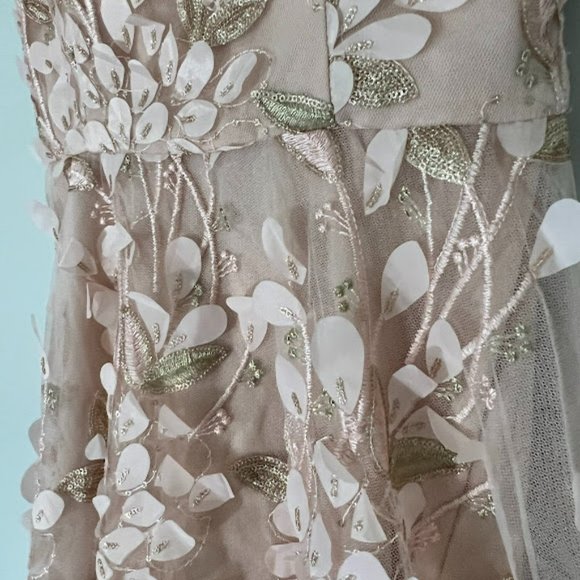 Floral-Appliqués High-Low Gown - Picture 6 of 12